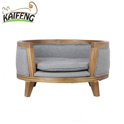 China Sustainable Wood Furniture Classic Country Style Luxury Pet Dog Bed / Bed For Dog for sale