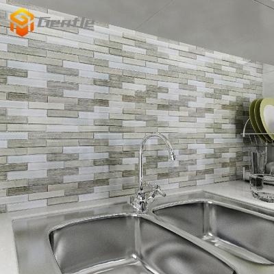 China parquet slab decorative strip mosaic for backsplash bathroom/kitchen backsplash crystal glass strip commercial mosaic tile for sale