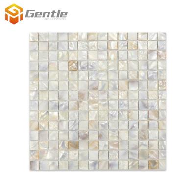 China High quality square natural parquet decoration bathroom backsplash 305*305mm shell mosaic for sale