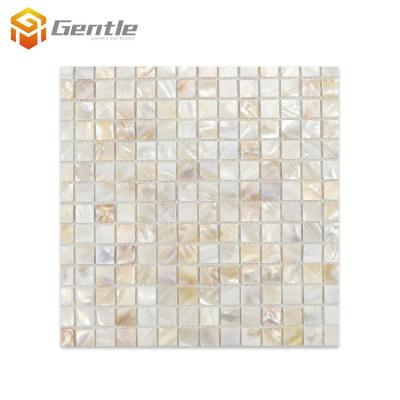 China Factory Directly High Quality Shiny Mother Pearl Mosaic Wall Natural Seashell Mosaic Flooring Decoration for sale