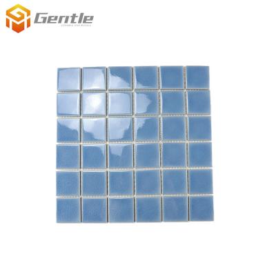 China Modern Blue Swimming Pool Tile 306X306mm Mosaic Tile for sale