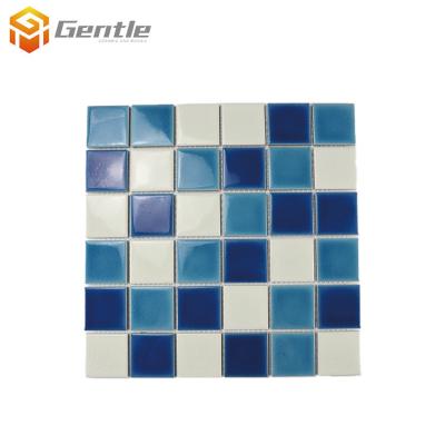 China Square swimming pool mosaic tile building material modern swimming pool ceramic mosaic tile in china for sale