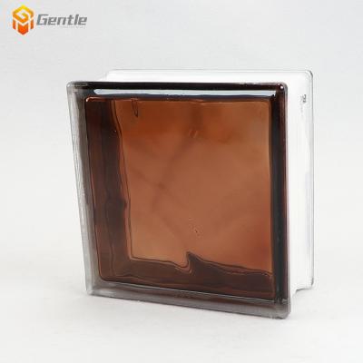 China Modern Colored Translucent Solid Brick Bathroom Glass Wall Decoration Soundproof Glass Block for sale