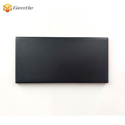 China Modern hot sale 30% off promotion decor wall tile 75*150mm home matte black exterior subway tile for kitchen backsplash for sale