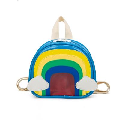 China Other Factory Price Transparent Cute Rainbow PVC Kids School Backpack Ita Backpack Cute And Good Quality for sale