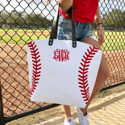 China New Arrival Women Sports Bag Gym Bag Monogram Baseball Canvas Tote Bag S-M-L-XL-XXL for sale