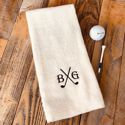 China Modern Newcomer Gift for Dad Personalized Embroidered Golf Towel for sale