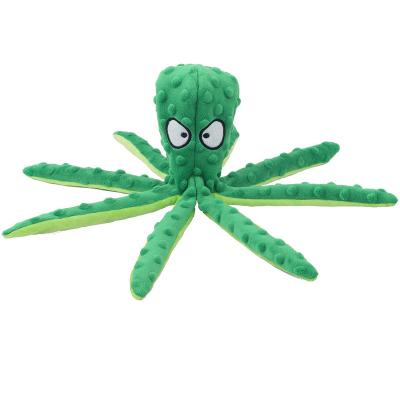 China Padded Squeaky Toy Cartoon Octopus Puppy Pet Toy Colorful Squid Dog Plush Puzzle Dog Toy Pet Supplies for sale