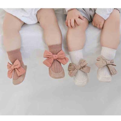 China Breathable Baby Rubber Soles Knocks Autumn Winter Fashion Floor Socks Newborn Infant Shoes Pour Anti-skid Soft Sole Sock for sale