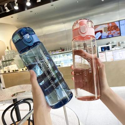 China Sustainable Plastic 780ml Water Bottle For Drinking Portable Outdoor Sport Supplies Tea Coffee Kitchen Camping Tools For Educating Transparent for sale