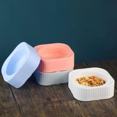 China Non-slip Single Stored pp Cat Bowl Drinking Luxury Pet Double Function Bowl Factory Wholesale Dog Bowls Dogs for sale