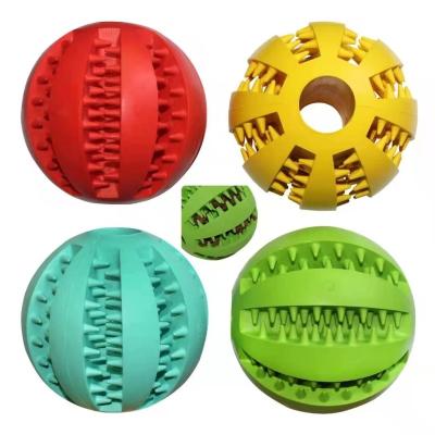 China Viable Rubber Dog Ball For Puppy FunnyToys For Dogs Dog Toys For Pet Puppies Dogs Tooth Snacks Large Cleaning Ball Toy For Pet Products for sale