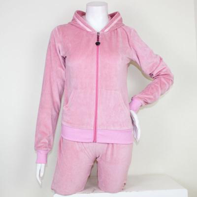 China Custom Designer Antibacterial Ladies Velor Tracksuits for sale