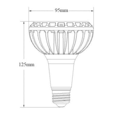 China Super spotlight 2500lm e27 par30 25w replace led tracklight for sale