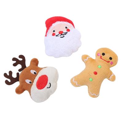 China Viable Puppy Chew Toys Christmas Soft Plush Dog Squeak Toys For Medium Small Cat Pets for sale