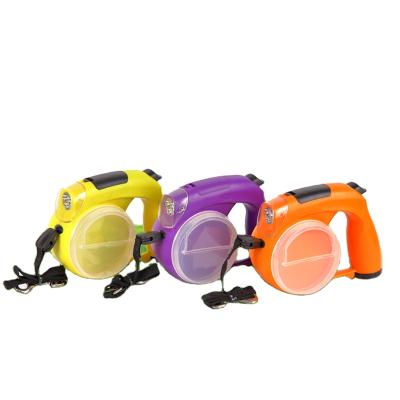 China Custom OEM Factory Price LED Retractable Light Flashlight Dog Leash With Flashlight And Bag For Walking for sale