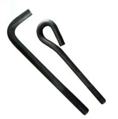 China Building Construction Factory Base Anchor Bolts Carbon Steel L / J / U / I Shape for sale