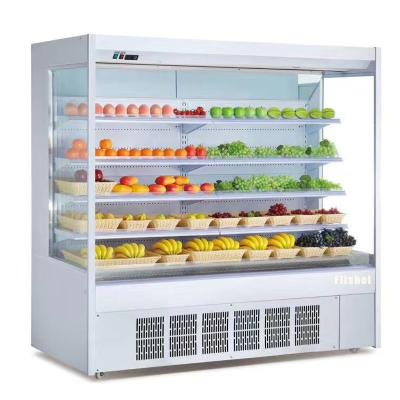 China Single-temperature supermarket commercial refrigeration equipment freeze display fresh vegetable and fruit display refrigerator multideck open cooler for sale