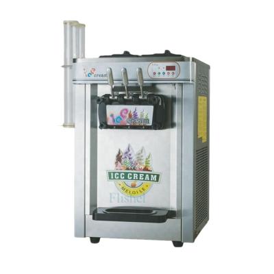 China Snack Factory 22L/H Stainless Steel Commercial Automatic 3 Flavors Table Top Soft Serve Ice Cream Machine for sale