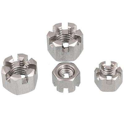 China Heavy Industry Hot Sale In DIN935 Stainless Steel Stock Hex Slotted Castle Nuts for sale