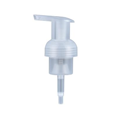 China Non Reverse 40mm Neck Size From Right To Left Locking Outside Spring Design Foam Lotion Pump Head For Bottle for sale