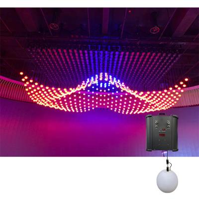 China Wedding or show bar or dmx led floating ball matrix, full color color-changing lifting ballroom stage ball for sale