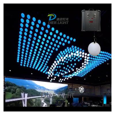 China Other disco ball flying kinetic winch lighting system dmx led lifting crystal use for car show hotel event for sale