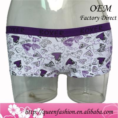 China Underware Girls Teen Panties Beautiful Seamless Antibacterial Preteen Girl Panties With Multiple Love Printed for sale