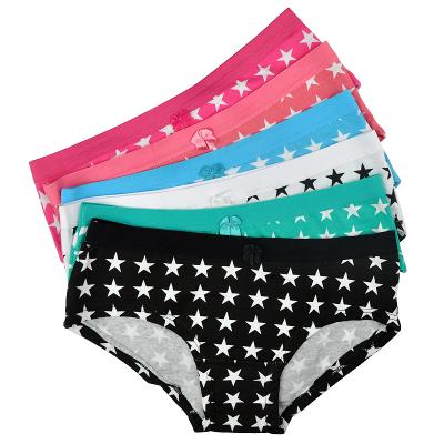 China Women Boxers Underwear Cute Stars Printed Antibacterial Cotton Boyshort Shorts Girls Ladies Panties Suggests Lingerie For Women for sale