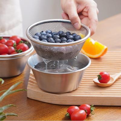 China 13cm Viable Diameter Small Kitchen Tools Fruit And Vegetable Colander Set Wash Drain Basket for sale