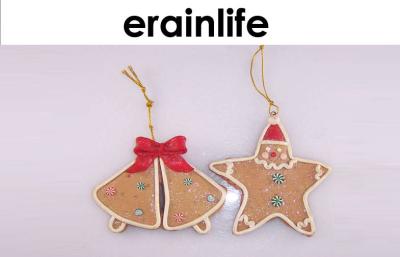 China Coffee Shop Christmas Ornament Ideas Polyresin Hanging Star With Color Painting for sale