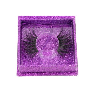 China Private Label Thick Crisscross Curl 20mm Tapered 3d Mink Super Fluffy Lashes With Customize Box for sale