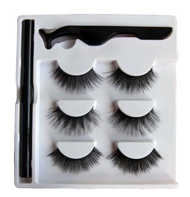 China Wholesale Thick 3D Eyelashes Whips Private Label 5D 8D Fluffy Eyelashes With Custom Eyelash Packaging Box for sale