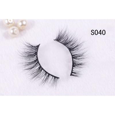 China Long OEM Real Mink Lashes Natural Thick Top Quality Private Label 3D Mink Strip Lashes for sale