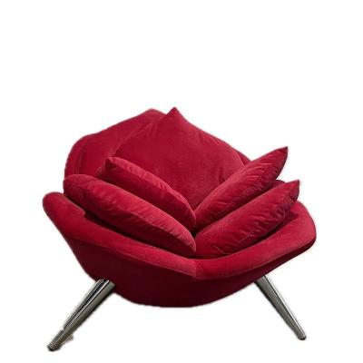 China Rose Private high-end Nordic designer modern fashionable single chair light luxury creative rose sofa chair for sale