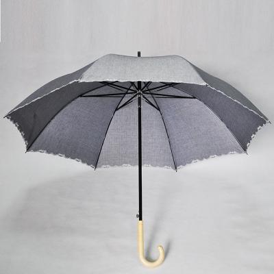 China Modern Cheap High Quality Automatic Open Straight Wind Umbrella Wholesale Rain Resistant Umbrella Customized Brand Gift Printing Ads for sale