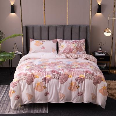 China Nondisposable Luxury Queen Size Twill Coconut Tree Bedding Set Kids Duvet Cover Set King Bed Set Bedclothes for sale