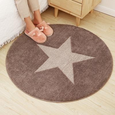 China Stain Resistant Bedroom Living Room Carpet LuxuryRound Basket Mat Computer Chair Hanging Floor Mat for sale