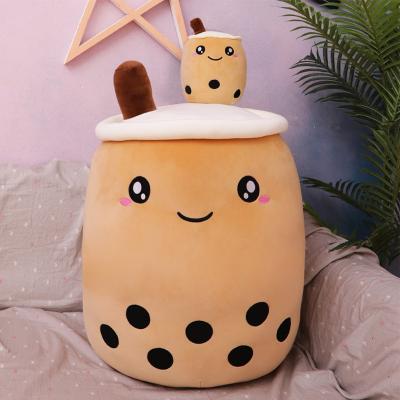 China Anti Dust Mite Boba Milk, Creative Stuffed Teacup Plush Simulation Milk Tea Cup Pillow Cushion Cute Funny Boba Plush Toy for sale