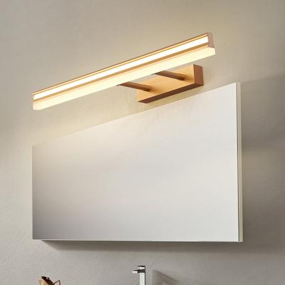 China Modern high quality light luxury solid bathroom mirror lamp brass lead cosmetic above wall mirror light for sale