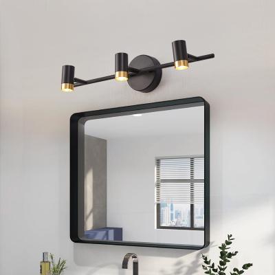 China Modern Indoor Bathroom Light Fixture Above Mirror Vanity Lights Bathroom Lights Brushed To Finish Frosted Shade for sale