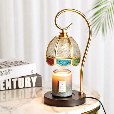 China Cast Iron Modern Luxury Indoor Electric Flameless Burner Flameless Electric Candle Light Aromatherapy Lamp Candle Warmer Lamp for sale