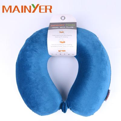 China Anti-Snore U-Shape Memory Foam Travel Pillow, Memory Foam Neck Cushion for sale