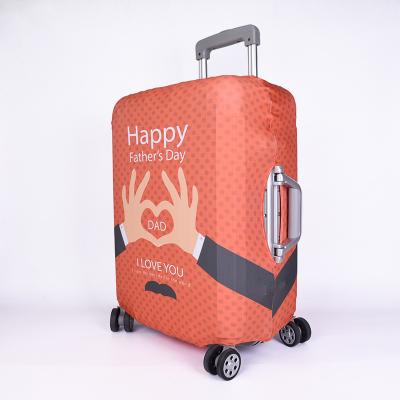 China High Elastic Waterproof Customized Festival Pattern Spandex Luggage Cover Elastic Waterproof Prefect For Travel for sale