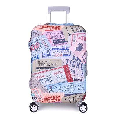 China Other High Elasticity Spandex Travel Luggage Cover Customized Design Printed Suitcase Cover for sale