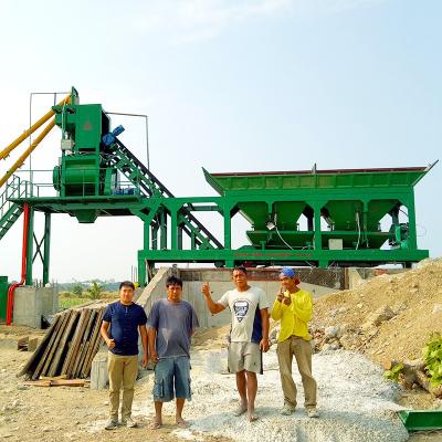 China Construction Material Stores Small Mini Automatic Mobile Concrete Batching Plant Trailer YHZS35 Portable Concrete Mixers Philippines for sale