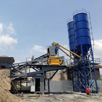 China Concrete Machine YHZS50 Type Building Material Stores Mobile Center Mixing Batch Plant Hzs Series Range Of Production for sale