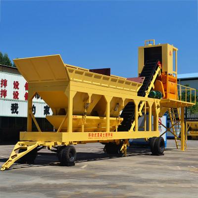 China Hotels Portable Ready Mixing Plant 75m3/h Mobile Concrete Batching Plant Price for sale