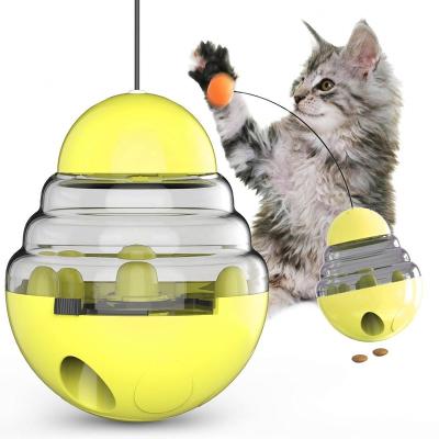 China Eco-Friendly ABS Plastic Rotate Transparent Cat Turntable Pet Ball Interactive Educational Spinning Toy for sale