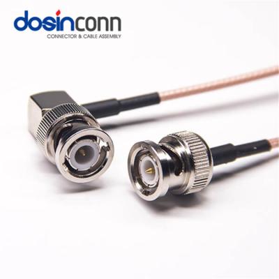 China Straight Car BNC Male To BNC Male 75 Ohm RG179 Right Angle R/A Cable for sale